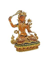 [manjushri], Buddhist Miniature Statue, [thangka Color Finishing]