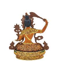 [manjushri], Buddhist Miniature Statue, [thangka Color Finishing]