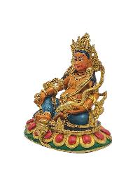 [yellow Jambhala], Buddhist Miniature Statue, [thangka Color Finishing]