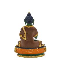[amoghasiddhi Buddha], Buddhist Miniature Statue, [thangka Color Finishing]