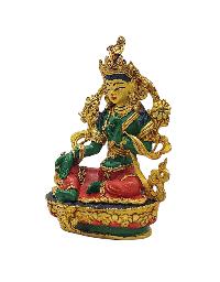[green Tara], Buddhist Miniature Statue, [thangka Color Finishing]