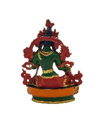 [green Tara], Buddhist Miniature Statue, [thangka Color Finishing]