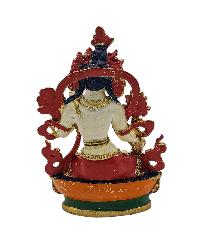 [white Tara], Buddhist Miniature Statue, [thangka Color Finishing]