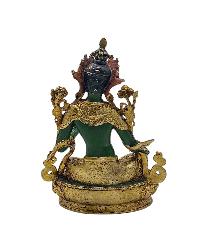 [green Tara], Buddhist Miniature Statue, [thangka Color Finishing]