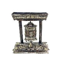 Buddhist Handmade Wall Prayer Wheel With Mantra Inside, [omph], [pancha Buddha], Table Top