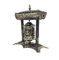 Buddhist Handmade Wall Prayer Wheel With Mantra Inside, [omph], [pancha Buddha], Table Top