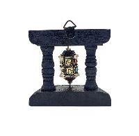 Buddhist Handmade Wall Prayer Wheel With Mantra Inside, [stone Setting], [omph], Wall Mountable
