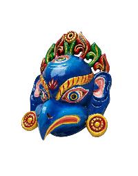 Buddhist Wooden Mask With [garuda], Tibetan Style Wtih Traditional Colors