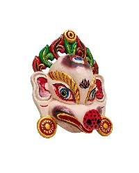 Buddhist Wooden Mask With [barahi], Tibetan Style Wtih Traditional Colors