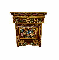 Tibetan Ritual Foldable Table, Traditional Color Painted