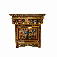 Tibetan Ritual Foldable Table, Traditional Color Painted