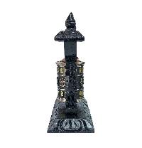 Buddhist Handmade Wall Prayer Wheel With Mantra Inside, [stone Setting], [omph], Wall Mountable
