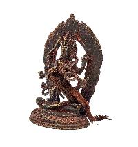 [mahakala Four Arms], Buddhist Miniature Statue, [antique Finishing]