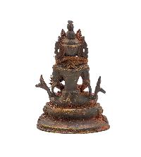 [aparimita], Buddhist Miniature Statue, [antique Finishing] With [double Base]