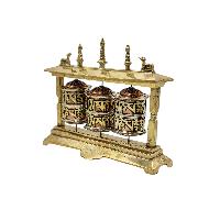 Buddhist Metal Prayer Wheel [table Top], [omph]