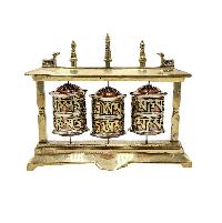 Buddhist Metal Prayer Wheel [table Top], [omph]