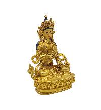 [vajrasattva] Buddhist Miniature Statue, [gold Plated], [face Painted]