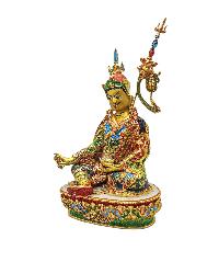 [padmasambhava] Buddhist Handmade Statue, [thangka Color Finishing], [face Painted]