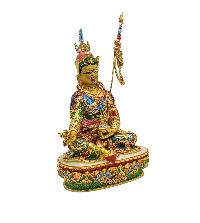 [padmasambhava] Buddhist Handmade Statue, [thangka Color Finishing], [face Painted]