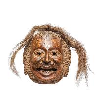 [tribal Mask], Handmade Wooden Mask, Wall Hanging, [thangka Color Finishing], Poplar Wood