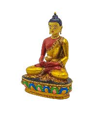 [amitabha Buddha], Buddhist Miniature Statue, [thangka Color Finishing], [face Painted]