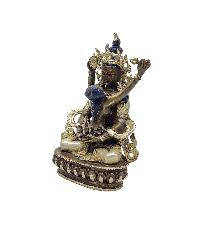 [aparimita Shakti] Consort, Buddhist Miniature Statue, [silver And Chocolate Oxidized]