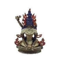 [aparimita Shakti] Consort, Buddhist Miniature Statue, [silver And Chocolate Oxidized]