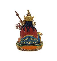 [padmasambhava], Buddhist Miniature Statue, [thangka Color Finishing], [face Painted]