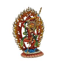 [vajravarahi], Buddhist Miniature Statue, [thangka Color Finishing], [face Painted]