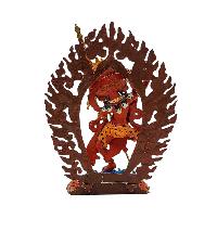 [vajravarahi], Buddhist Miniature Statue, [thangka Color Finishing], [face Painted]