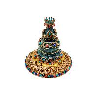 [stupa], Buddhist Handmade Statue, [stone Setting], [full Gold Plated]