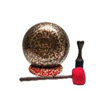 [full Moon Bowl], Moon Carved, Buddhist Hand Beaten, Antique Finishing, [select Accessories]
