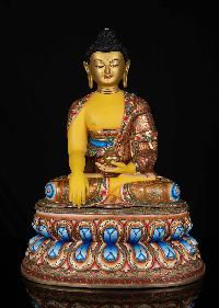 [shakyamuni Buddha], Buddhist Statue, [thangka Color Finishing], [face Painted]