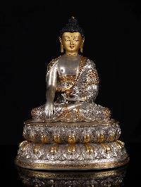 [shakyamuni Buddha], Buddhist Statue, [full Gold Plated], [silver Plated], [face Painted]