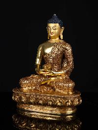[amitabha Buddha], Buddhist Statue, [full Gold Plated], [face Painted]