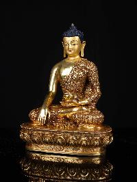 [shakyamuni Buddha], Buddhist Statue, [full Gold Plated], [face Painted]