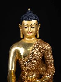 [shakyamuni Buddha], Buddhist Statue, [full Gold Plated], [face Painted]