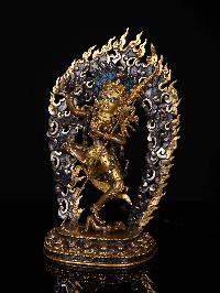 [vajravarahi], Buddhist Statue, [partly Gold Plated With Extra Gold], [face Painted]