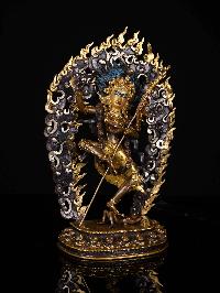 [vajravarahi], Buddhist Statue, [partly Gold Plated With Extra Gold], [face Painted]