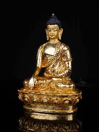 [shakyamuni Buddha], Buddhist Statue, [full Gold Plated], [face Painted]