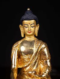 [shakyamuni Buddha], Buddhist Statue, [full Gold Plated], [face Painted]