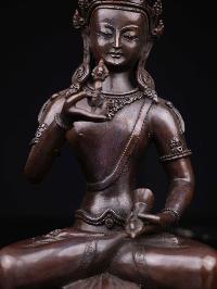 [vajrasattva], Buddhist Statue, [chocolated Oxidized]