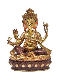 [ganesh], Buddhist Statue, [partly Gold Plated], [face Paint]