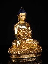 [shakyamuni Buddha], Buddhist Statue, [full Gold Plated], [face Painted]