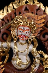 [white Jambhala], [hq] Buddhist Statue, [thangka Color Finishing], []