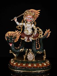 [white Jambhala], [hq] Buddhist Statue, [thangka Color Finishing], []