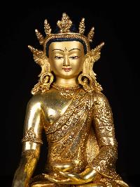 [shakyamuni Buddha], Buddhist Statue, [full Gold Plated], [face Painted]