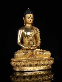[amitabha Buddha], Buddhist Statue, [full Gold Plated], [face Painted]