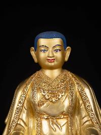 [three Kayug Masters], [marpa Lotsawa], [gampopa] And [milarepa] Set, Buddhist Statue, [full Gold Plated], [face Painted]