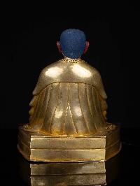 [three Kayug Masters], [marpa Lotsawa], [gampopa] And [milarepa] Set, Buddhist Statue, [full Gold Plated], [face Painted]